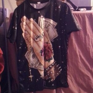 Black Graphic Short Sleeve Tee